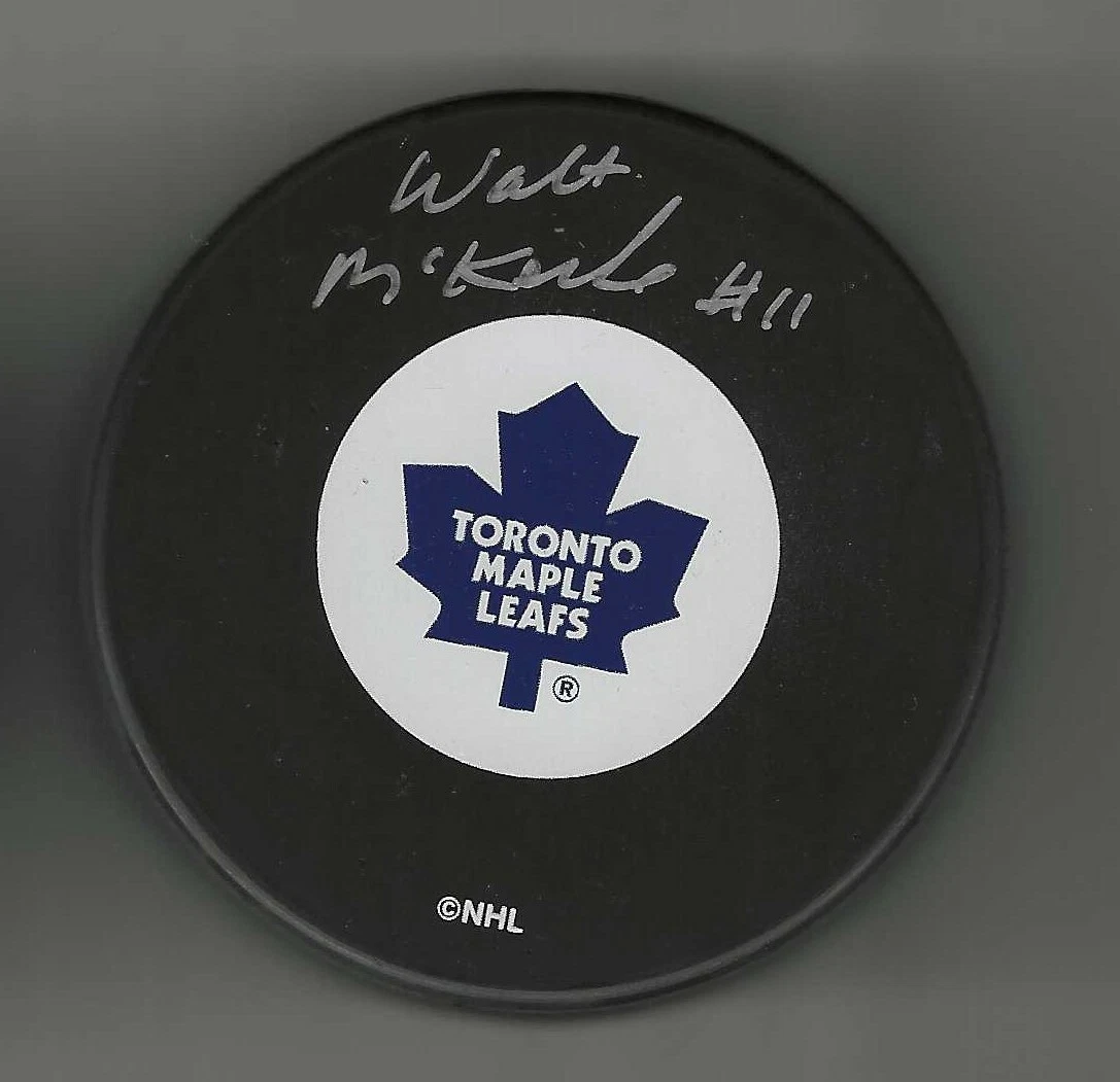 Walt McKechnie Signed Toronto Maple Leafs Puck
