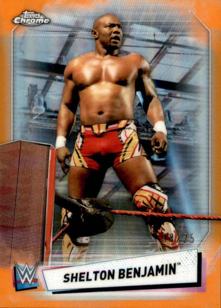 Shelton Benjamin 2021 Topps Chrome WWE Orange Card #42 08/25
