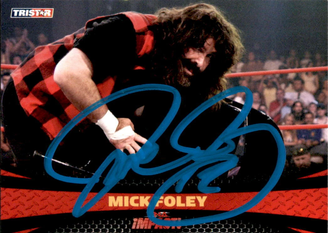 Mick Foley Signed 2009 Tristar TNA Card #2 WWE
