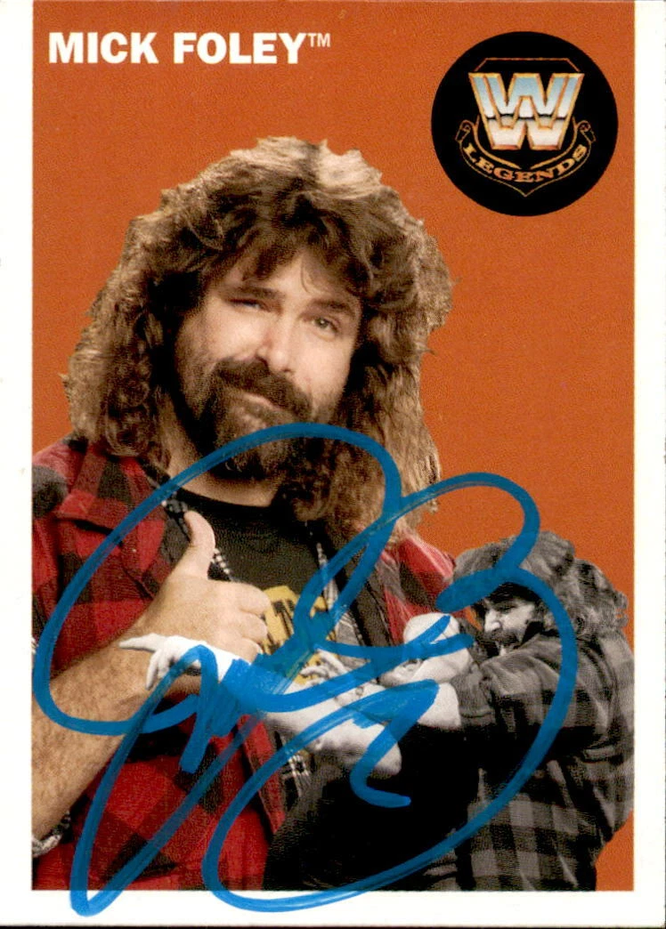 Mick Foley Signed 2006 Topps WWE Heritage Legends Card #86

