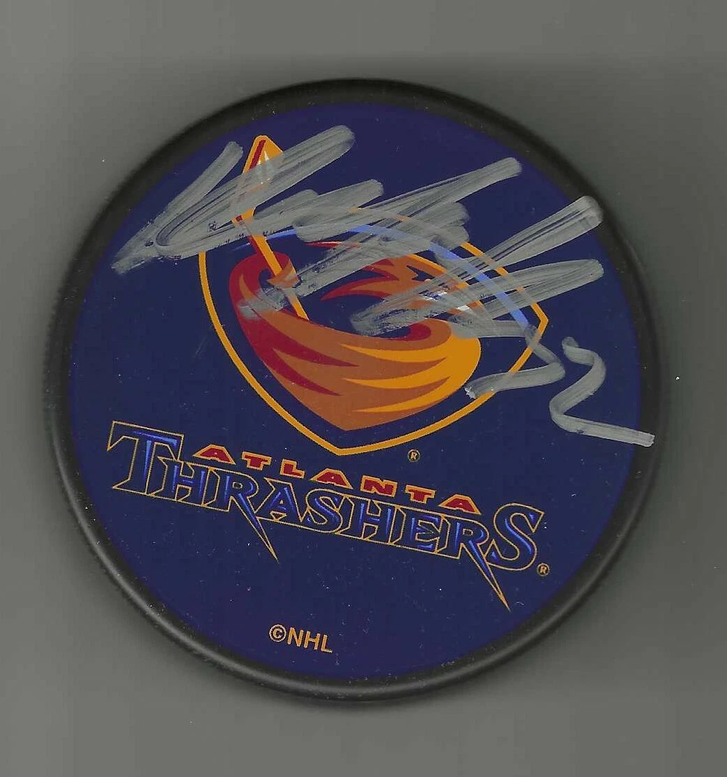 Kari Lehtonen Signed Atlanta Thrashers Souvenir Puck
