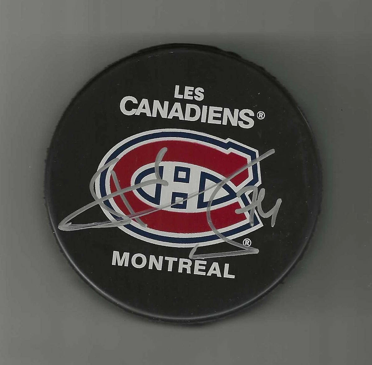 Alexei Emelin Signed Montreal Canadiens Souvenir Puck
