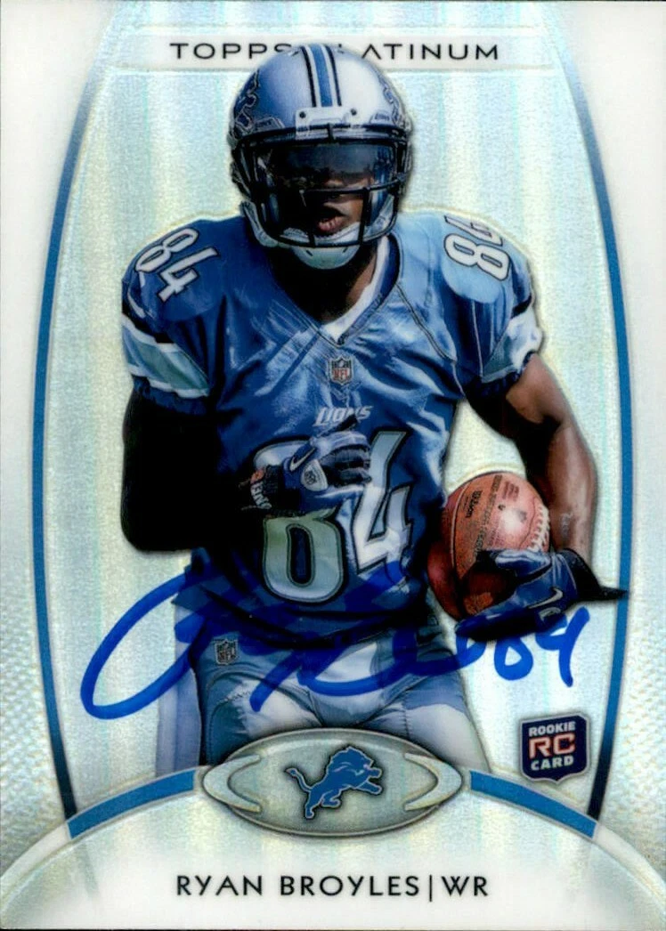 Ryan Broyles Signed 2012 Topps Platinum Rookie Card #146 Detroit Lions
