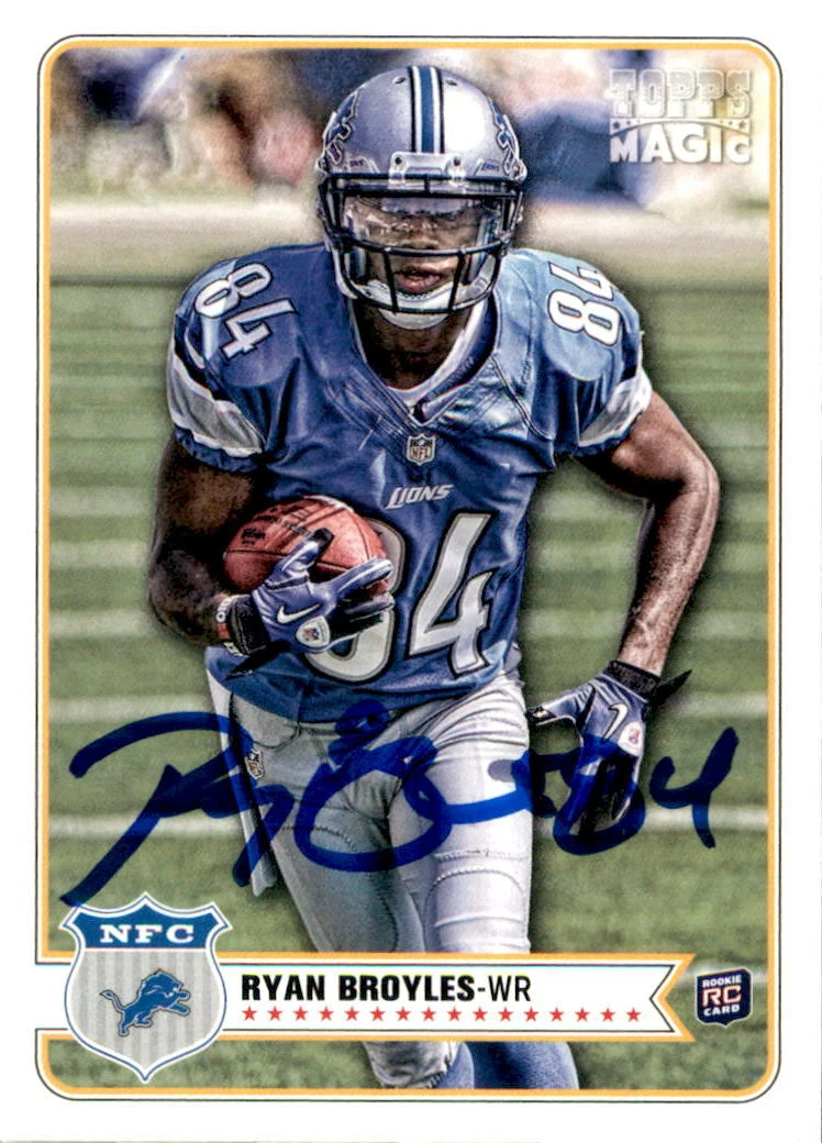 Ryan Broyles Signed 2013 Topps Magic Rookie Card #188 Detroit Lions
