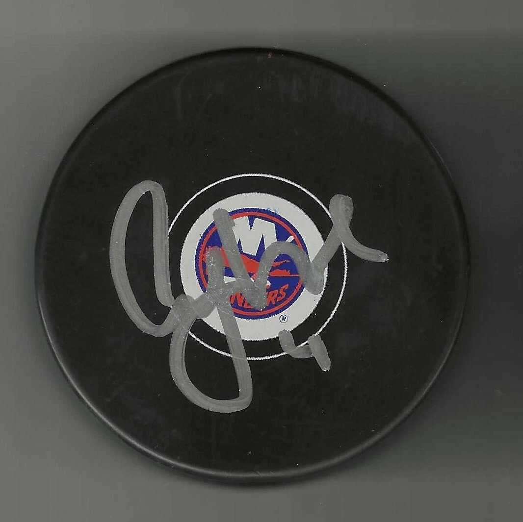 Andy Greene Signed New York Islanders Puck
