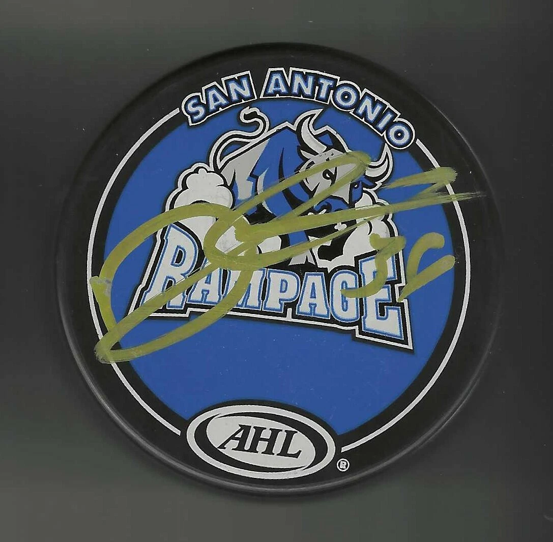 Dylan Olsen Signed San Antonio Rampage Souvenir Puck Florida Panthers
