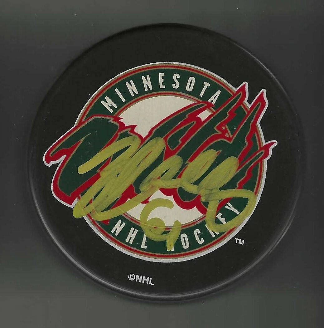 ZACK PHILLIPS SIGNED MINNESOTA WILD SOUVENIR PUCK COLLECTIBLE MEMORABILIA