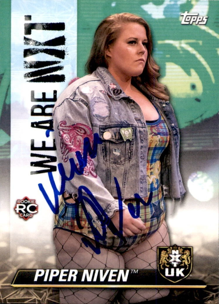 Piper Niven Signed 2021 Topps WWE NXT UK Rookie Card NXT-42 Doudrop
