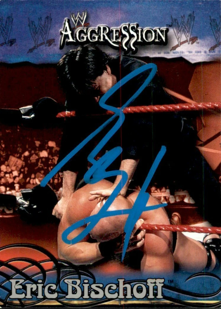 Eric Bischoff Signed 2003 Fleer WWE Aggression Card #11
