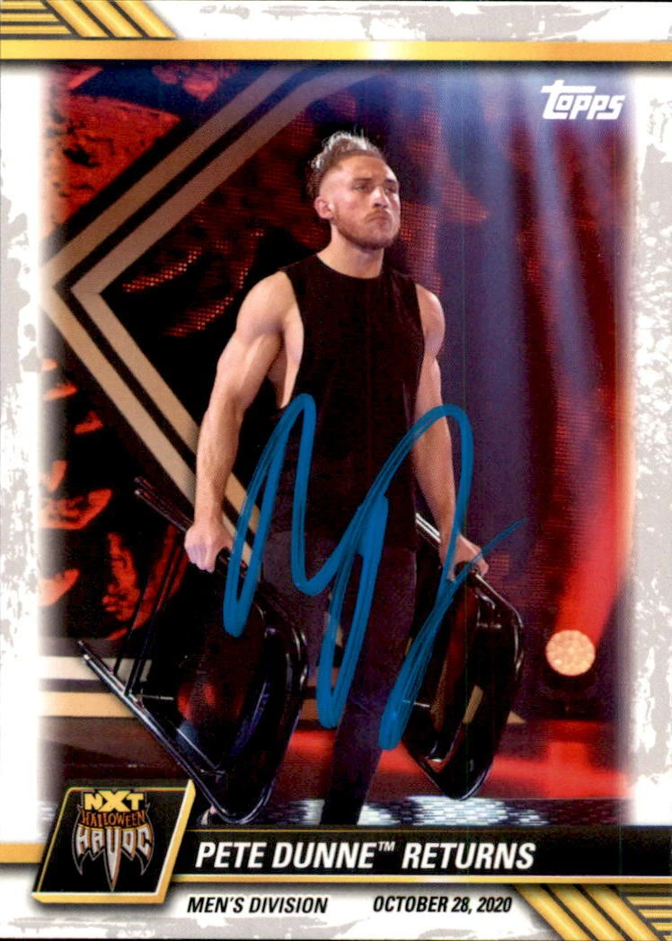 Pete Dunne Signed 2021 Topps WWE NXT Card #81
