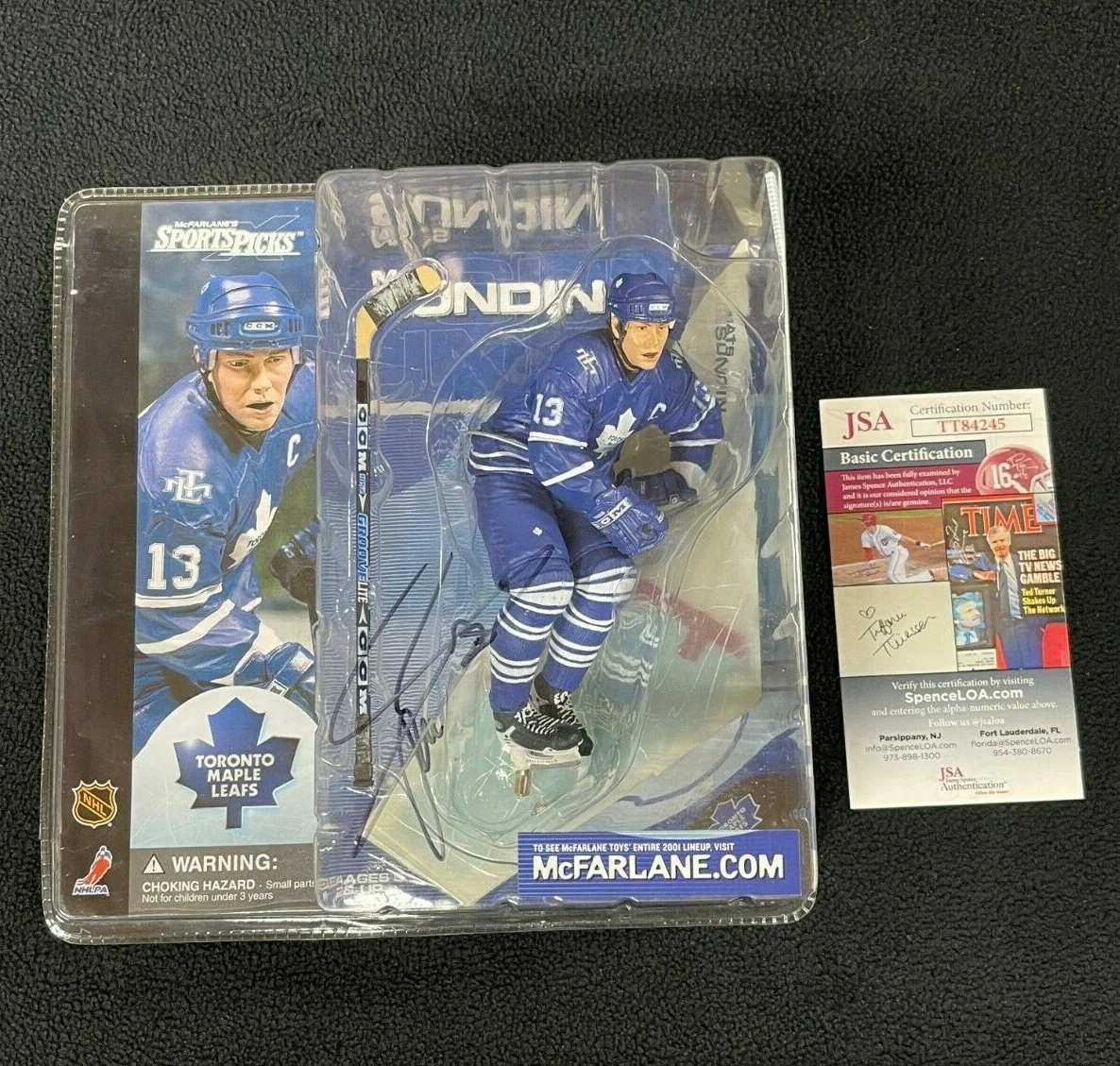 Mats Sundin Signed Toronto Maple Leafs McFarlane Action Figure JSA COA
