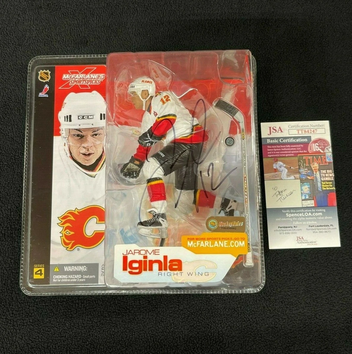 Jarome Iginla Signed Calgary Flames McFarlane Action Figure JSA COA
