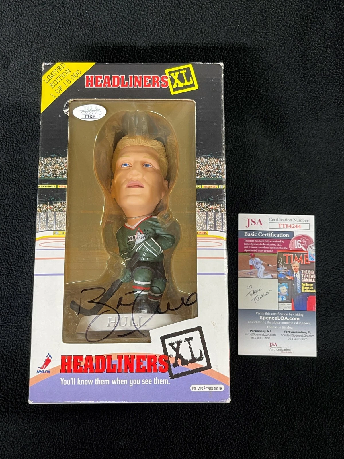 Brett Hull Signed Dallas Stars Headliners XL Action Figure JSA COA
