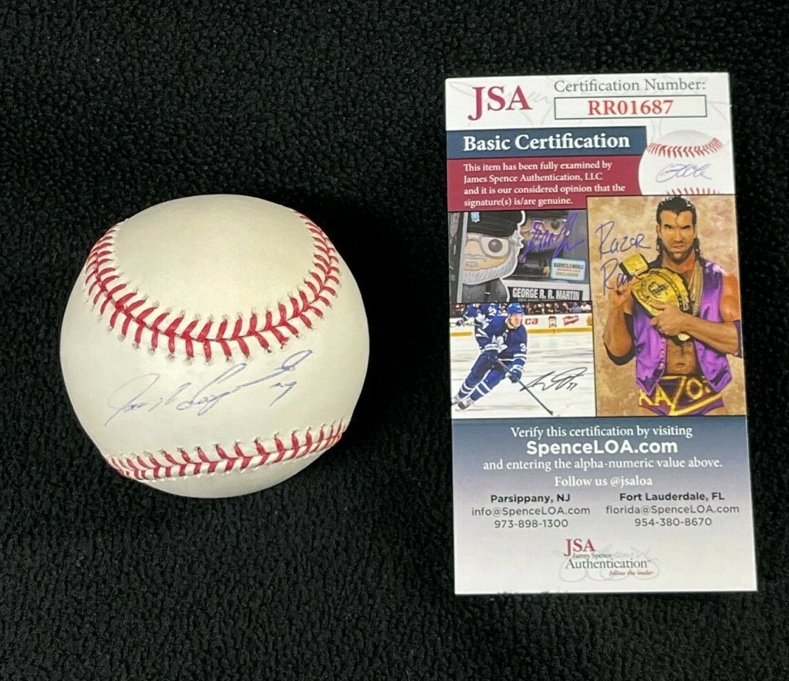 Ivan Rodriguez Signed Detroit Tigers Rawlings Official OML Baseball JSA COA
