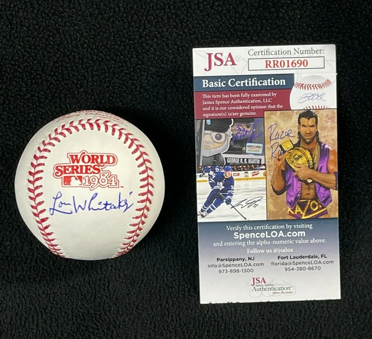 Lou Whitaker Signed Detroit Tigers 1984 World Series Official Baseball JSA COA
