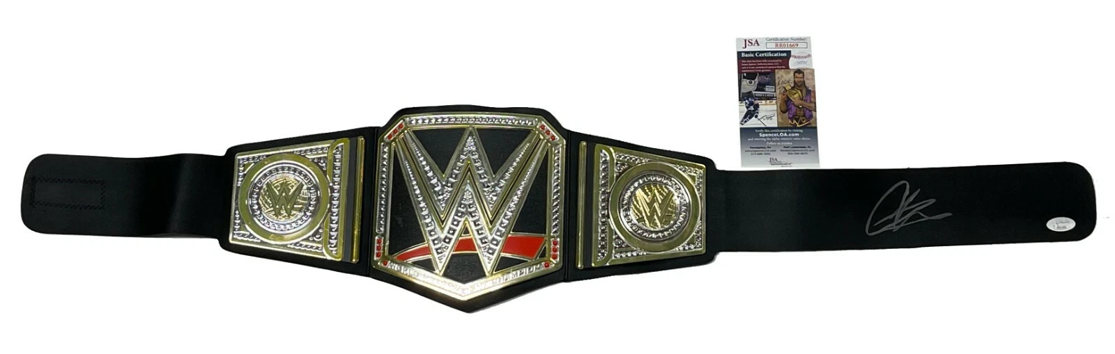 Drew McIntyre Signed WWE Championship Toy Belt JSA COA
