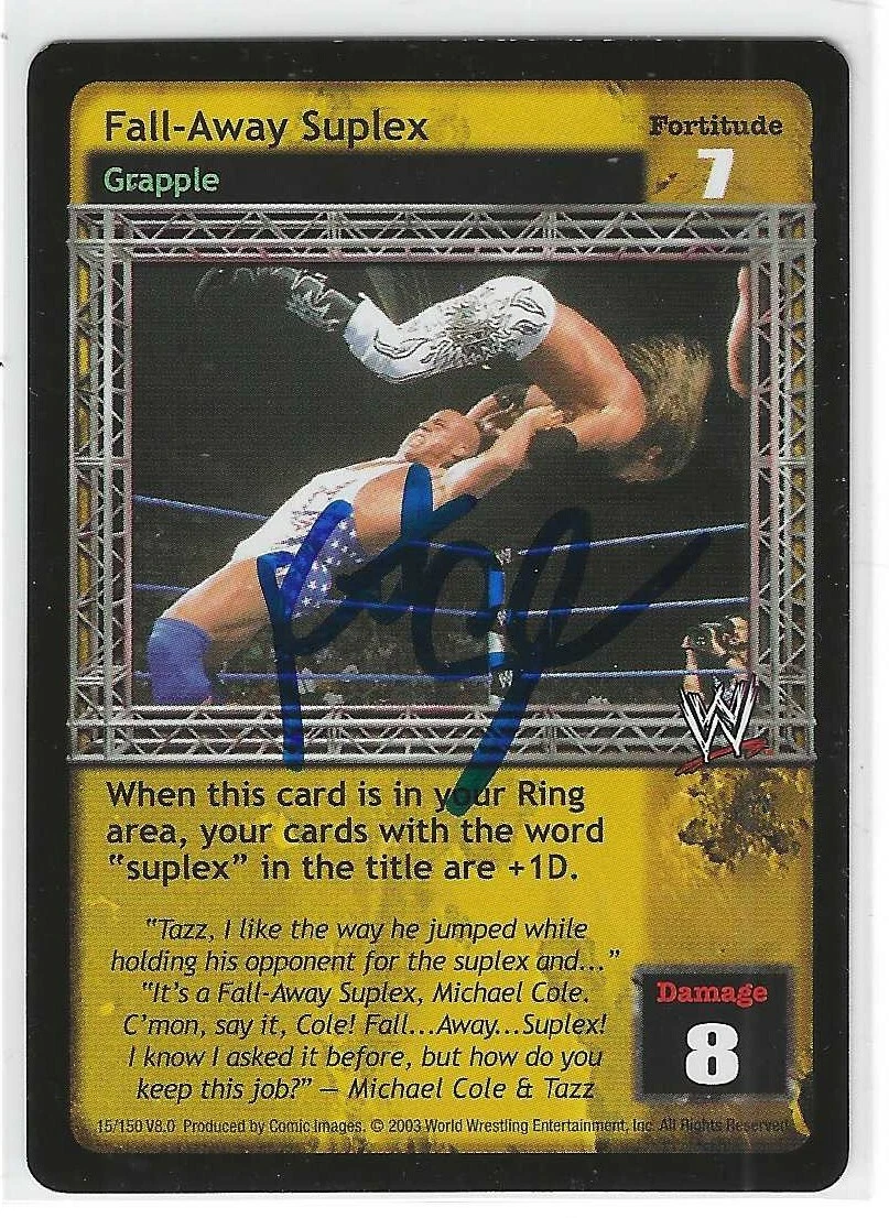 Kurt Angle Signed 2003 WWE Raw Deal Game Card
