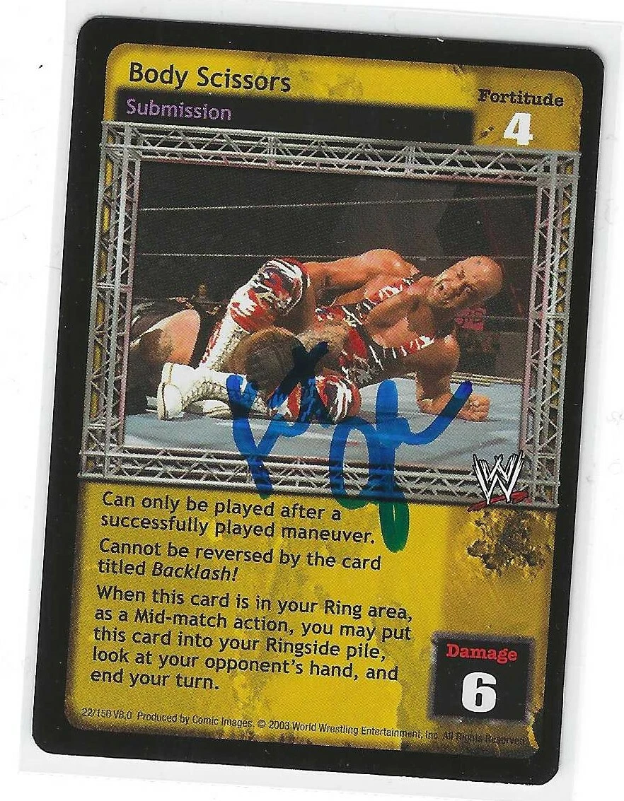 Kurt Angle Signed 2003 WWE Raw Deal Game Card
