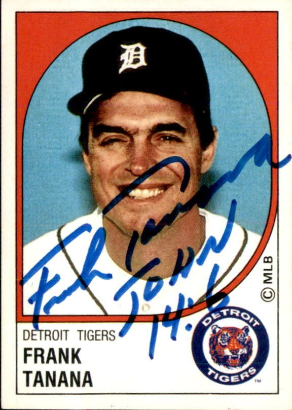 Frank Tanana Signed 1988 Panini Sticker Card #86 Detroit Tigers
