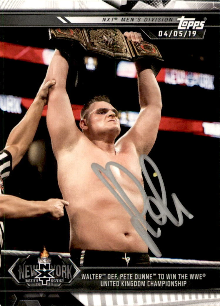 WALTER Signed 2019 Topps WWE NXT UK Card #88 GUNTHER
