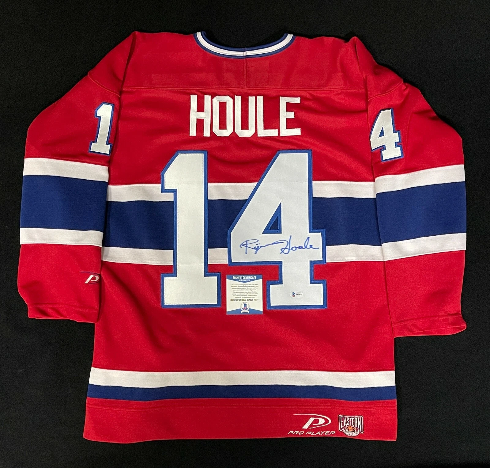 Rejean Houle Signed Montreal Canadiens Pro Player Jersey Size Medium Beckett COA
