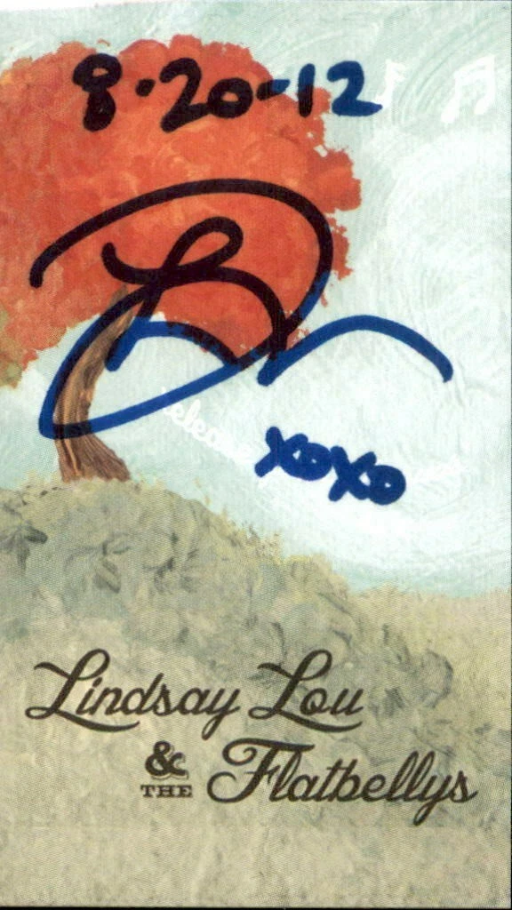 Lindsay Lou Signed Business Card Lindsay Lou and the Flatbellys
