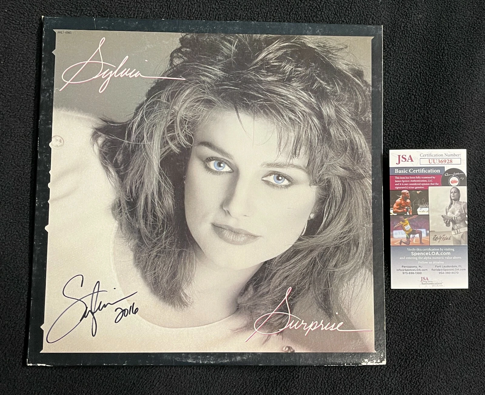 Sylvia Hutton Signed Surprise Album Cover JSA COA
