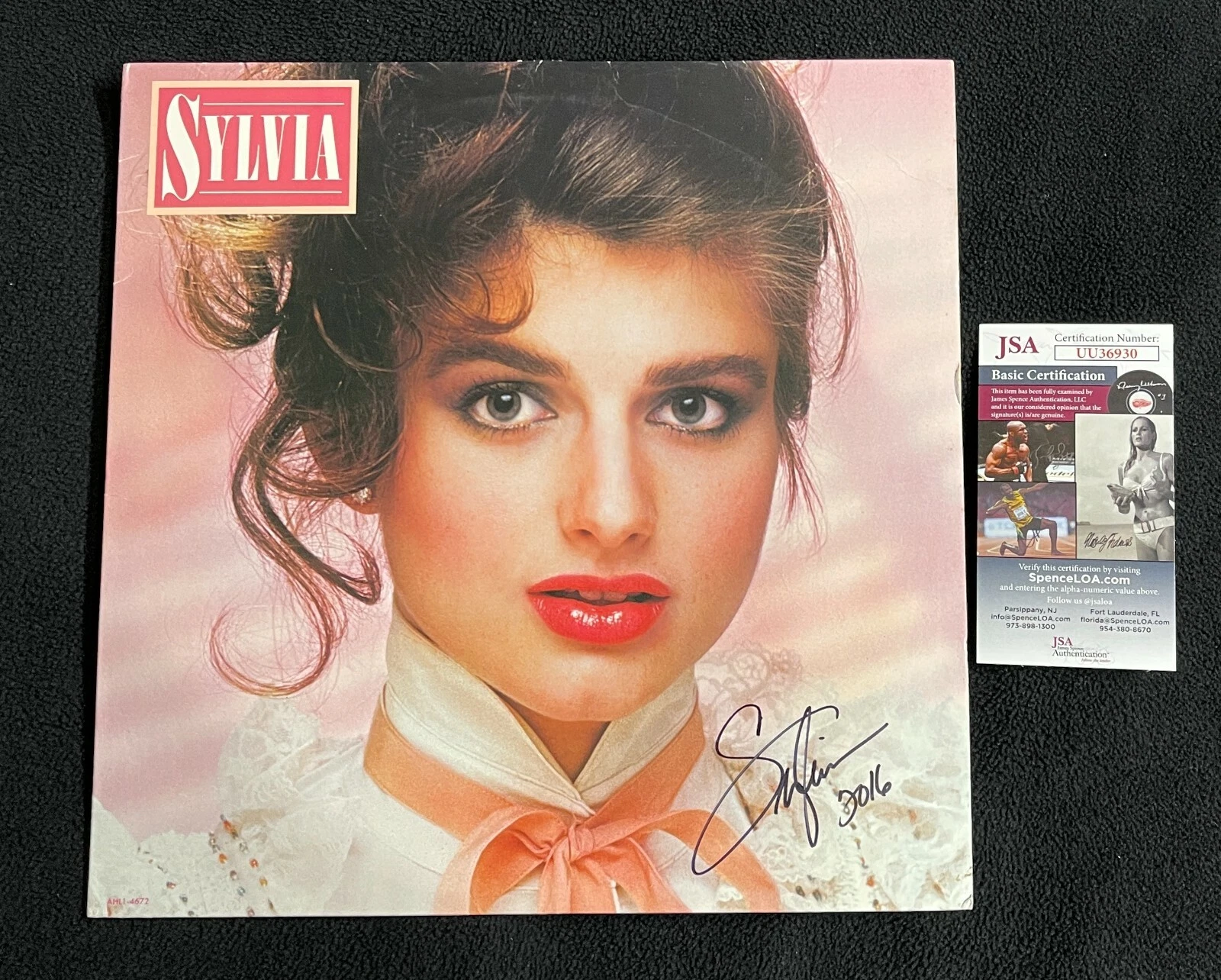 Sylvia Hutton Signed Self-Titled Album Cover JSA COA UU36930
