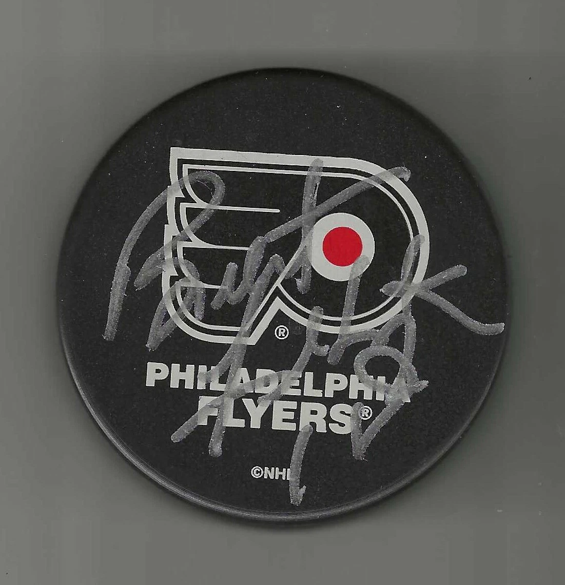 Brent Fedyk Signed Philadelphia Flyers Souvenir Puck
