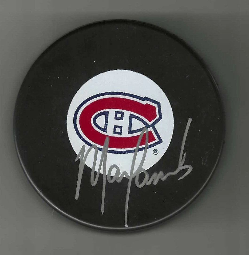 Mark Lamb Signed Montreal Canadiens Puck
