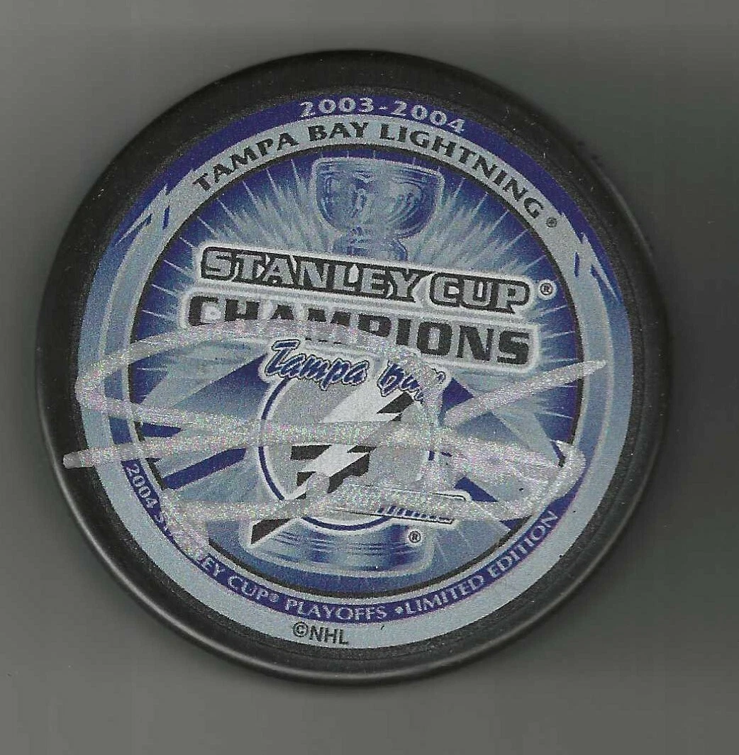 Nolan Pratt Signed Tampa Bay Lightning 2004 Stanley Cup Champions Puck
