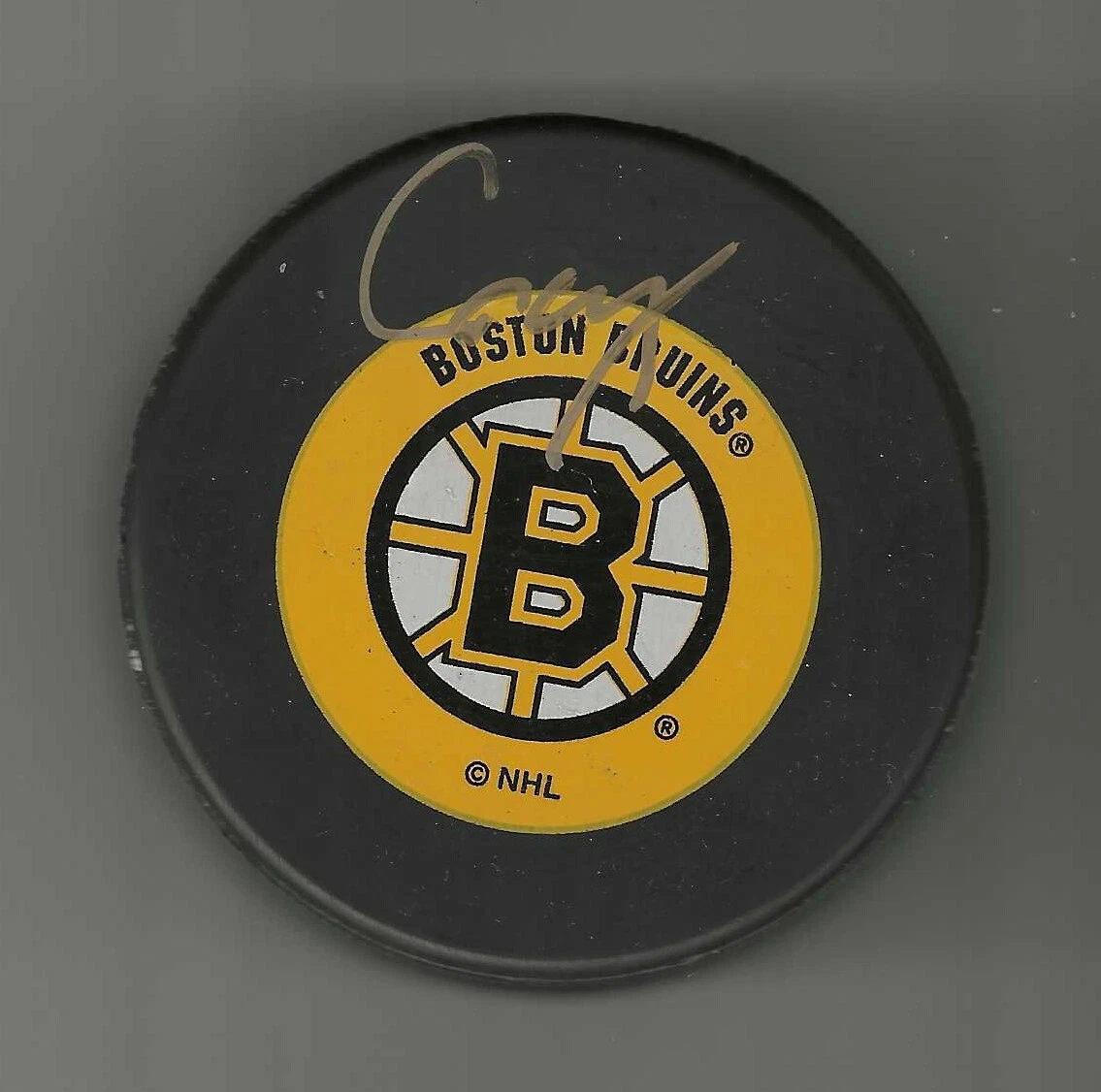 Sergei Samsonov Signed Boston Bruins Ravens Athletic Puck
