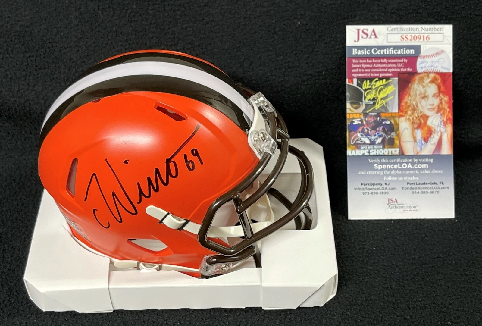 Chase Winovich Signed Cleveland Browns Mini Helmet JSA COA
