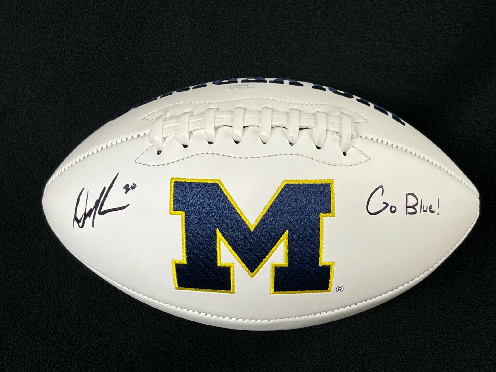 Daxton Hill Signed & Inscribed Go Blue Michigan Wolverines Football JSA COA Dax
