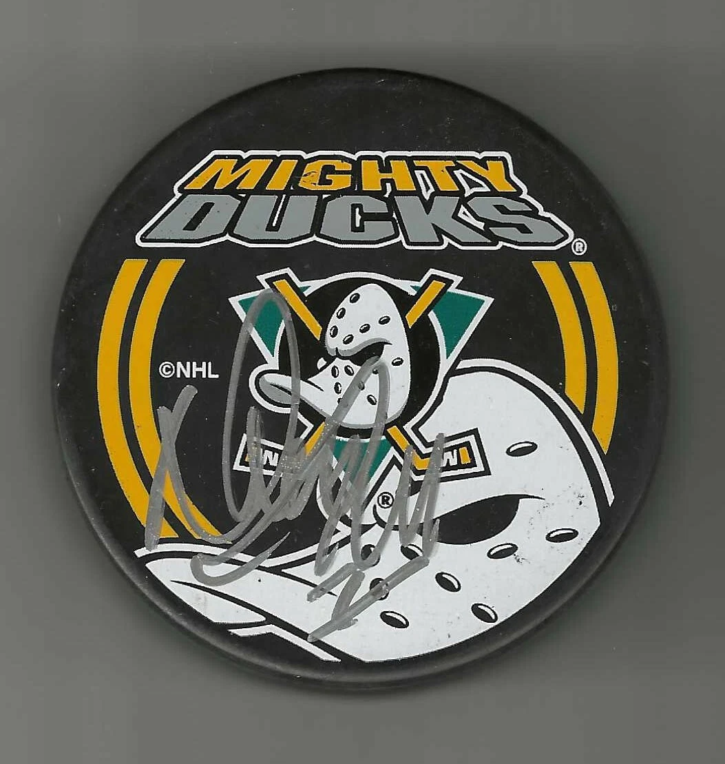 Dwayne Norris Signed Anaheim Mighty Ducks Souvenir Puck
