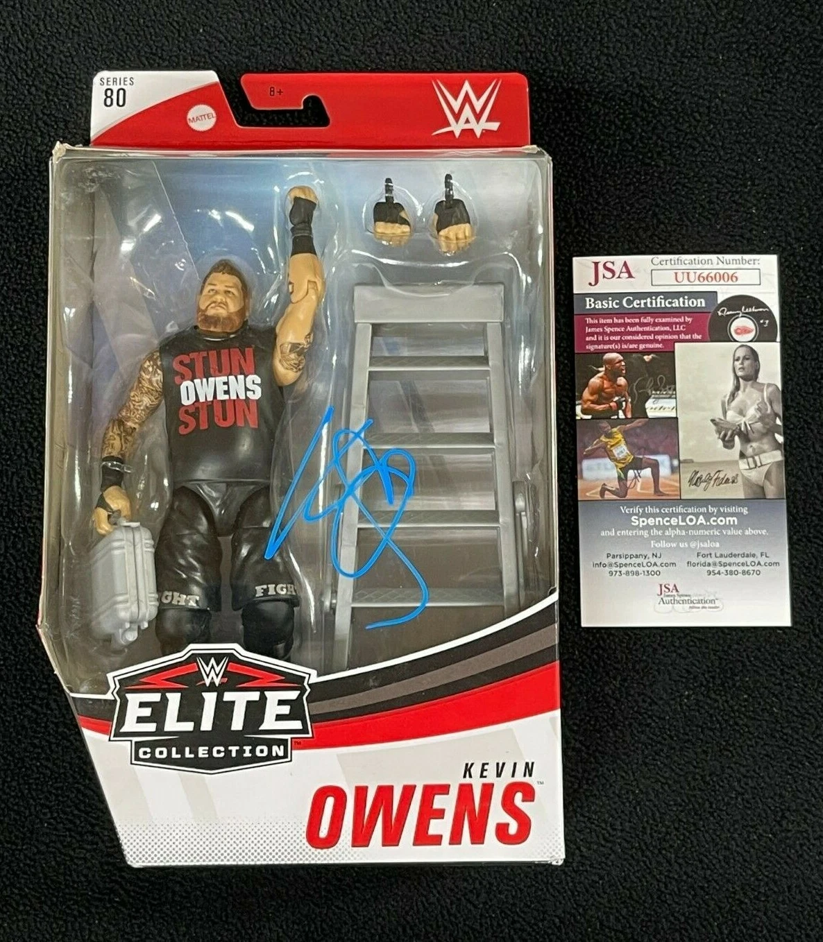 Kevin Owens Signed WWE Elite Action Figure Series 80 JSA COA
