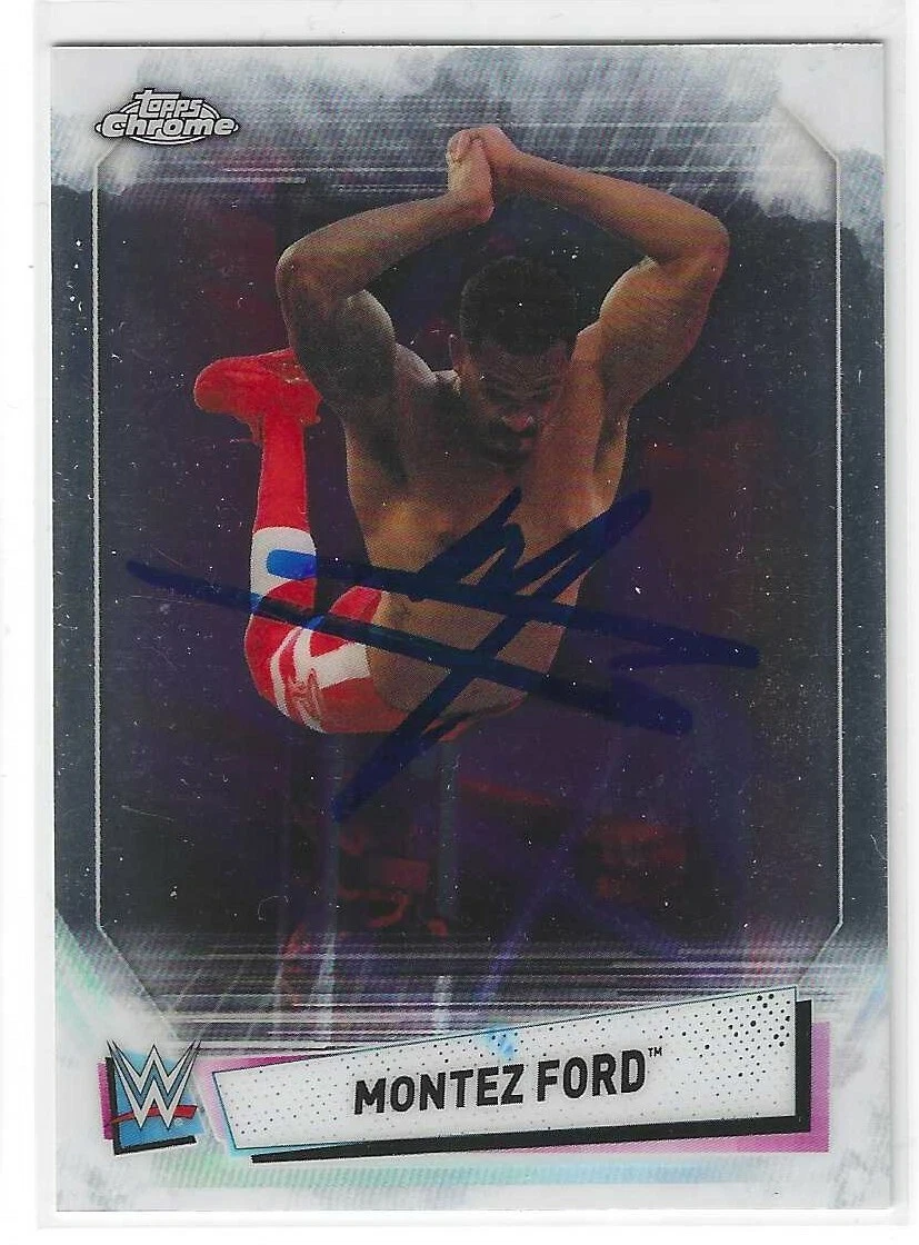 Montez Ford Signed 2021 Topps Chrome WWE Card #60
