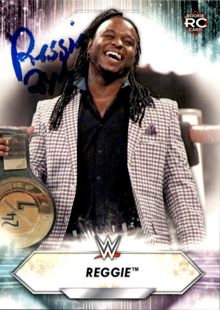 Reggie Signed 2021 Topps WWE Raw Rookie Card #126
