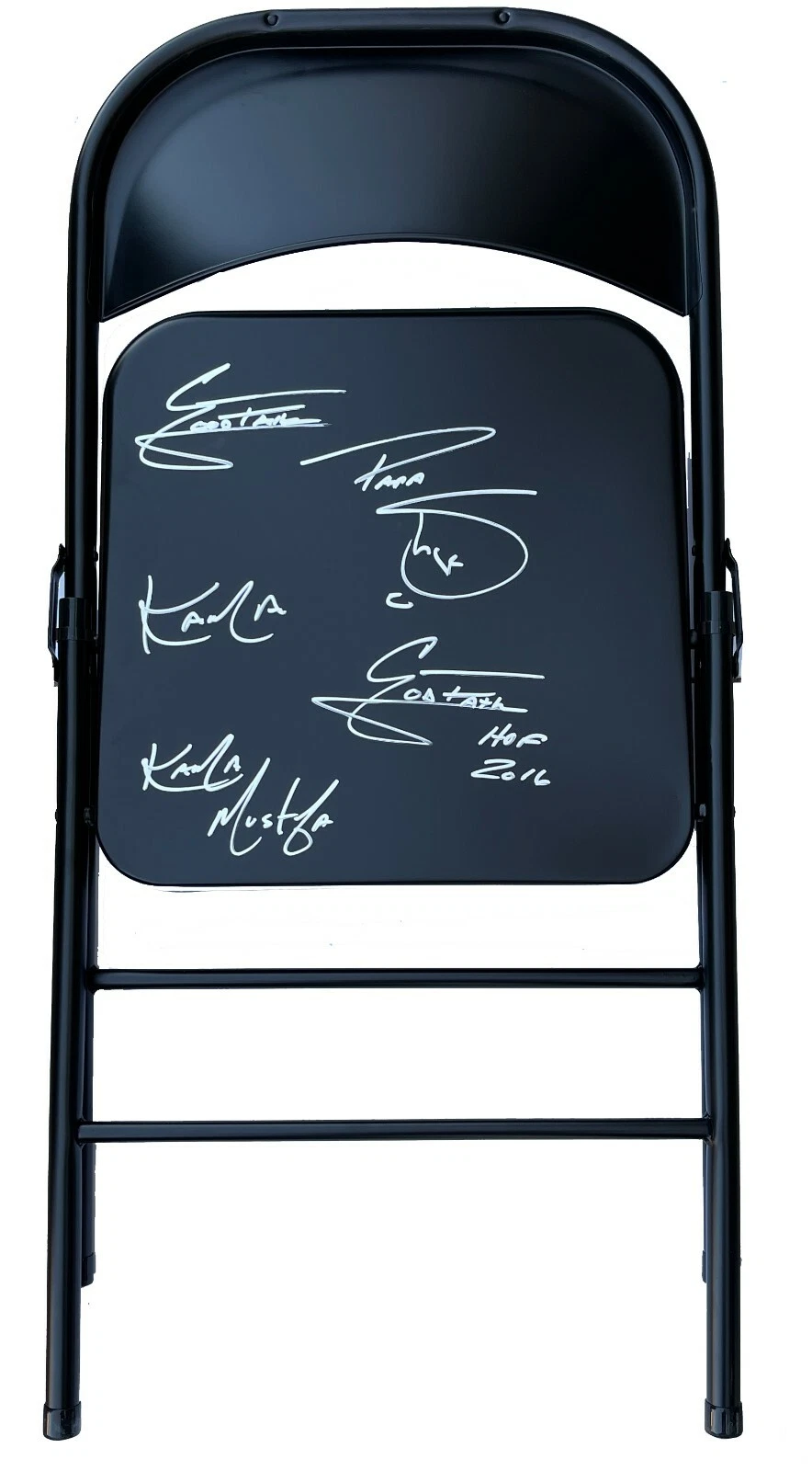 The Faces Of Charles Wright Signed Steel Chair WWF WWE JSA COA The Godfather
