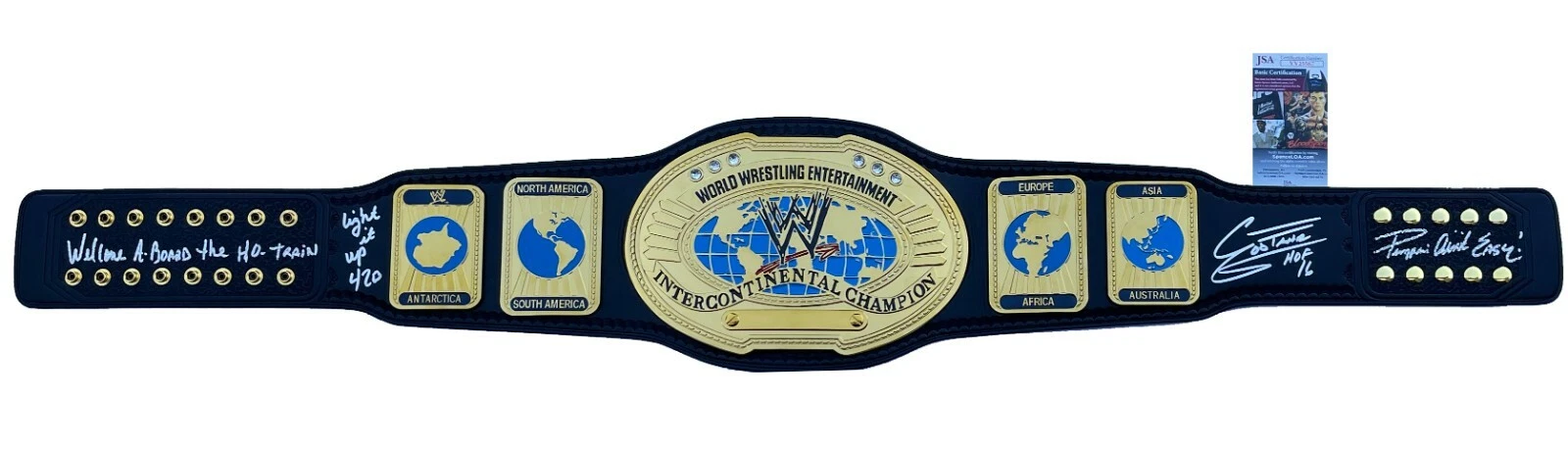The Godfather Signed Multi-Inscribed WWE Intercontinental Champion Belt JSA COA
