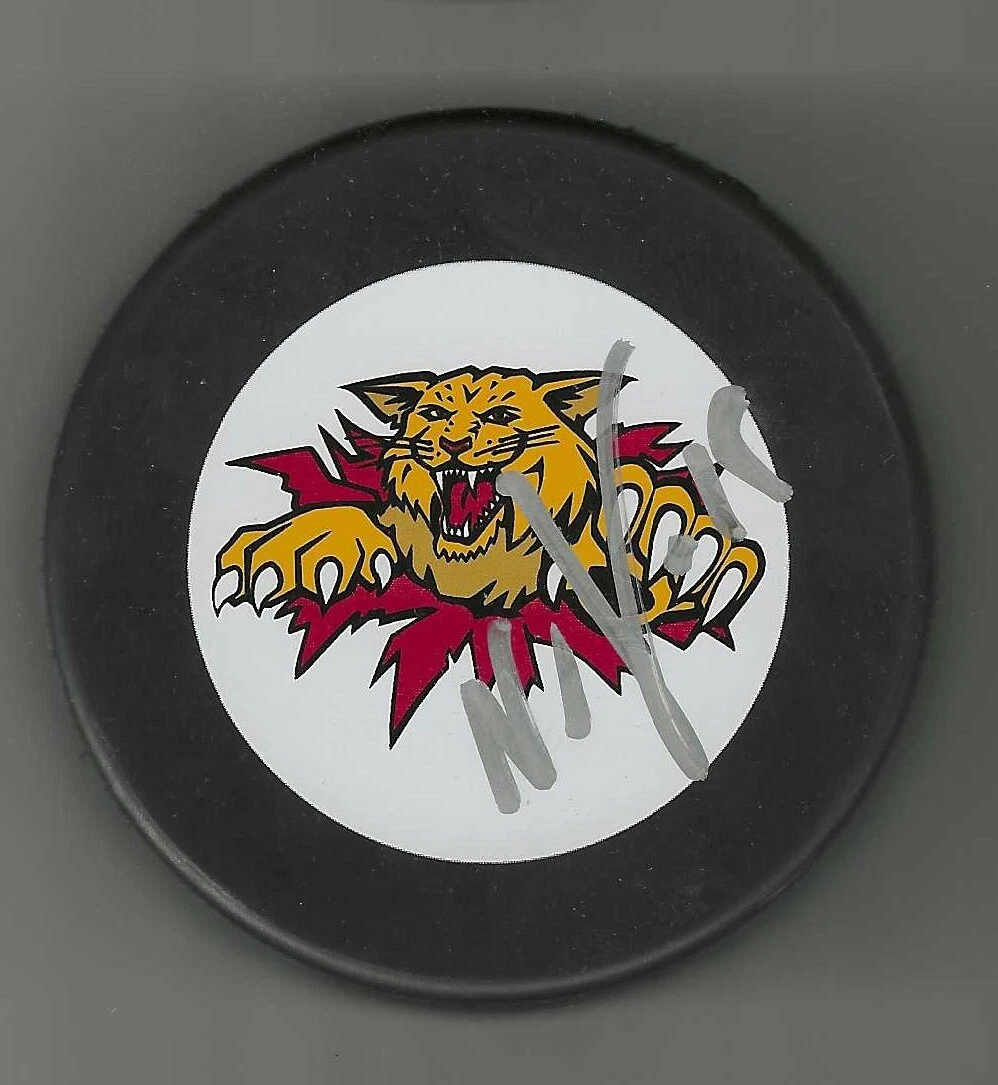 Nathan Saunders Signed Moncton Wildcats Puck
