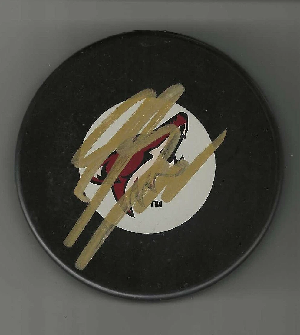 Lucas Lessio Signed Arizona Coyotes Puck
