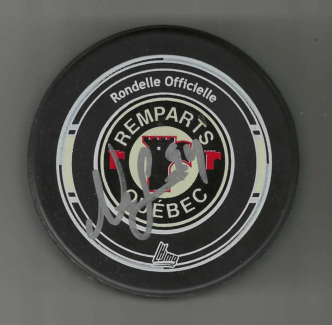 Nick Sorensen Signed Quebec Remparts Official Game Puck Anaheim Ducks
