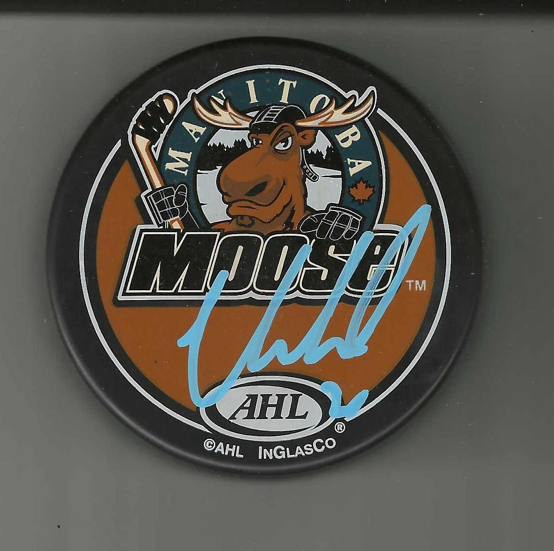 Cory Schneider Signed Manitoba Moose Puck Vancouver Canucks
