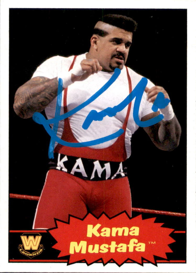 Kama Signed 2012 Topps WWE Legends Card #86 The Godfather Mustafa
