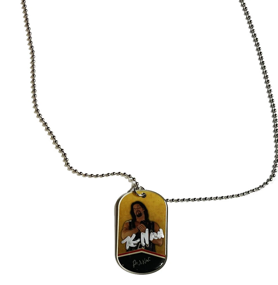 Kevin Nash Signed 2013 Topps Signature Series Dog Tags Chain Necklace Card WWE

