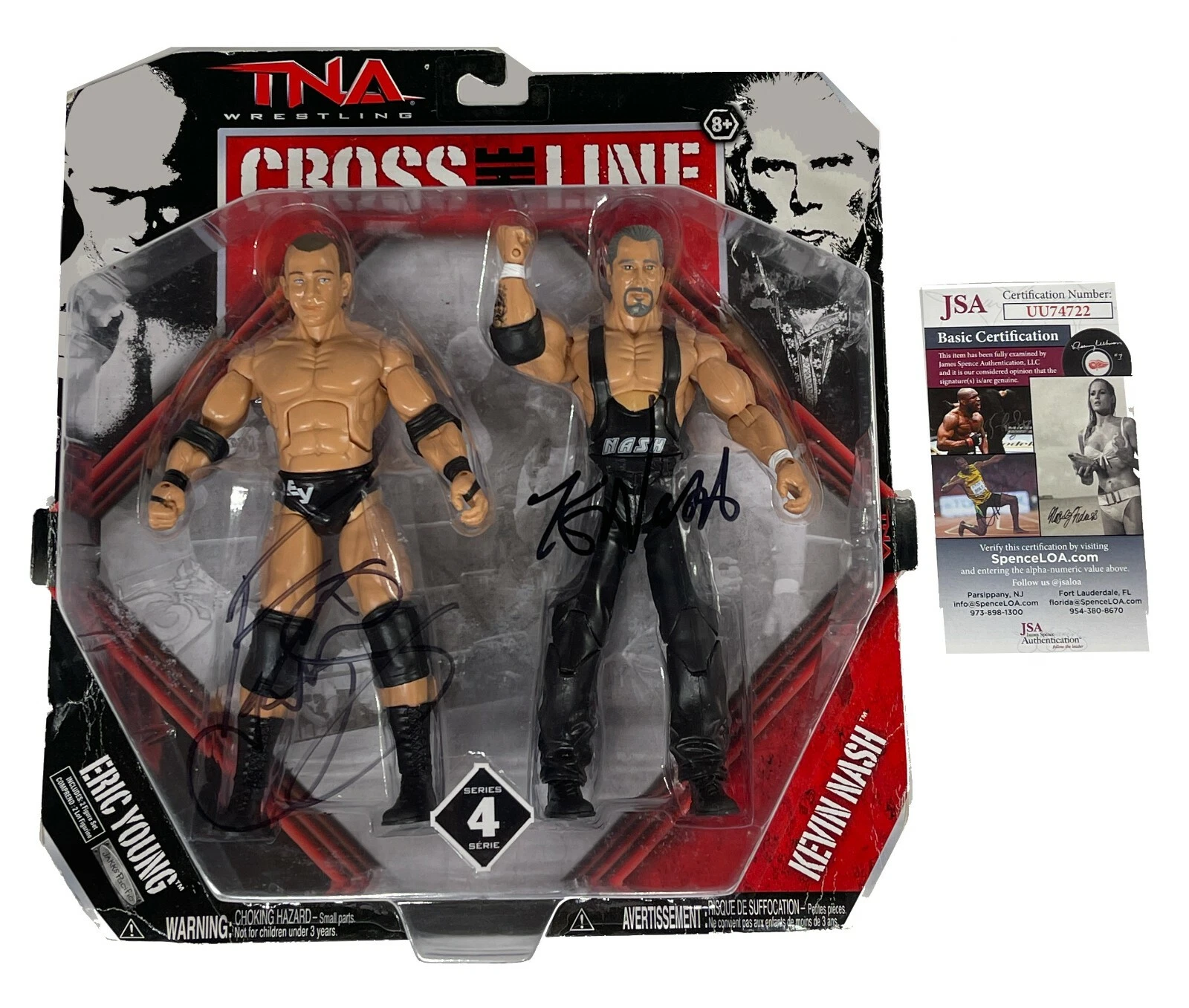 Kevin Nash & Eric Young Signed TNA 2 Pack Action Figure JSA COA WWE WCW NWO
