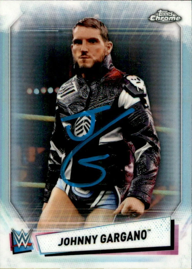 Johnny Gargano Signed 2021 Topps Chrome WWE Refractor Card #85
