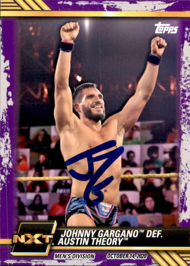 Johnny Gargano Signed 2021 Topps WWE NXT Purple Card #76
