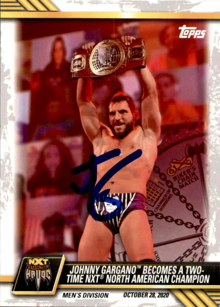 Johnny Gargano Signed 2021 Topps WWE NXT Card #82
